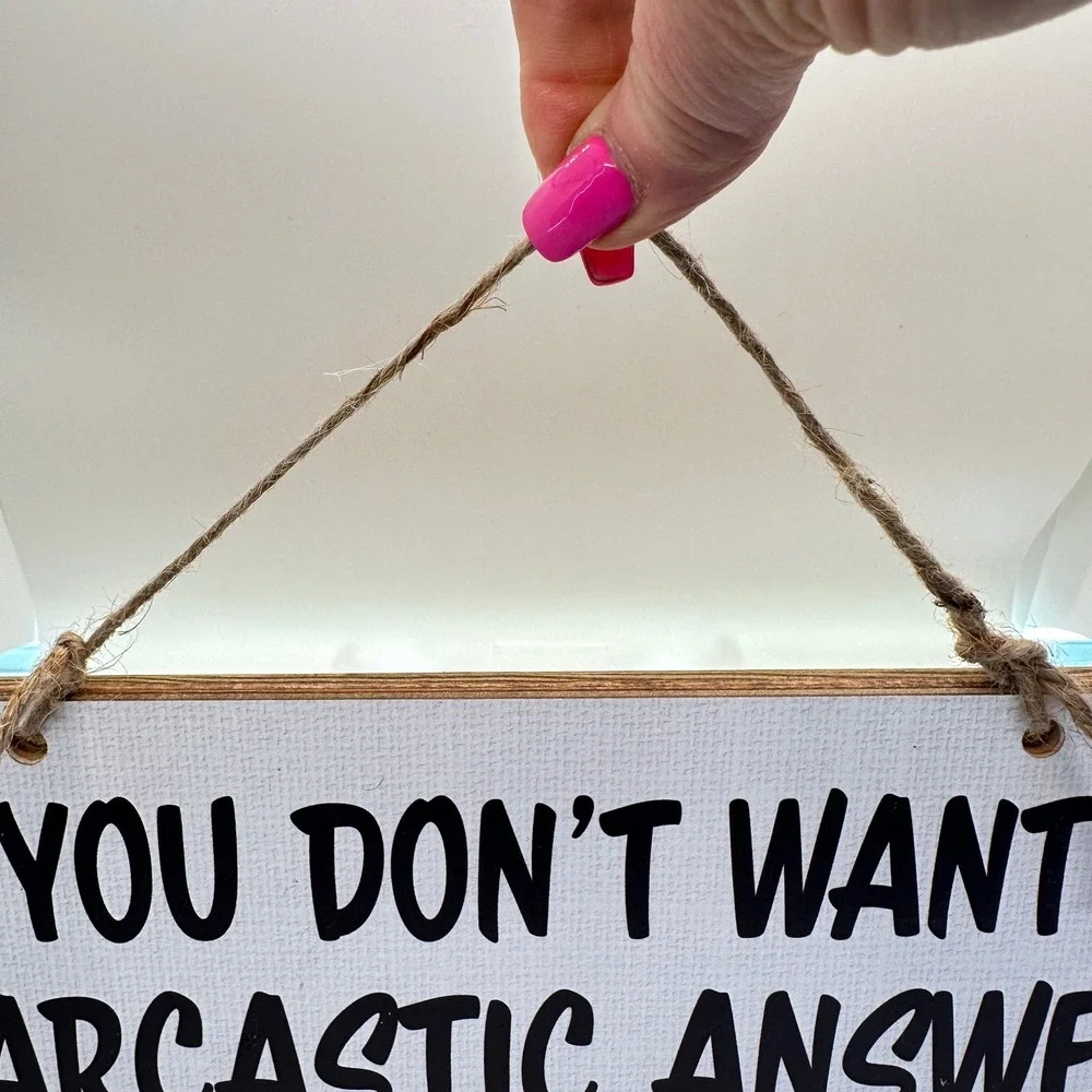 Made by Hands in Texas Hanging Sign 6x12 A Sarcastic Answer Humor Funny New